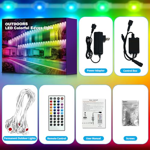 200FT Outdoor Lights with 100 LEDs, IP67 Waterproof T191917