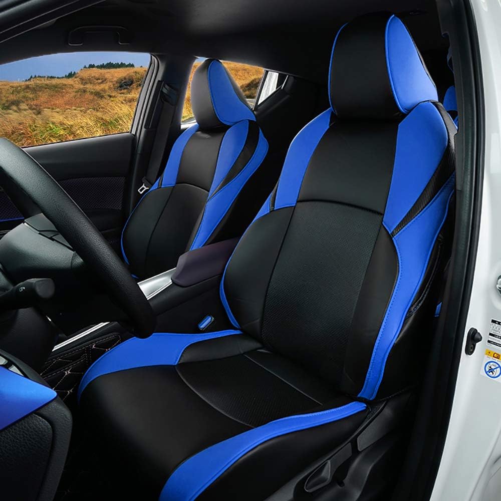Black Leatherette Full Set Car Seat Covers J1471