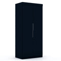 Blue Wood Sectional Corner Wardrobe Closet W324