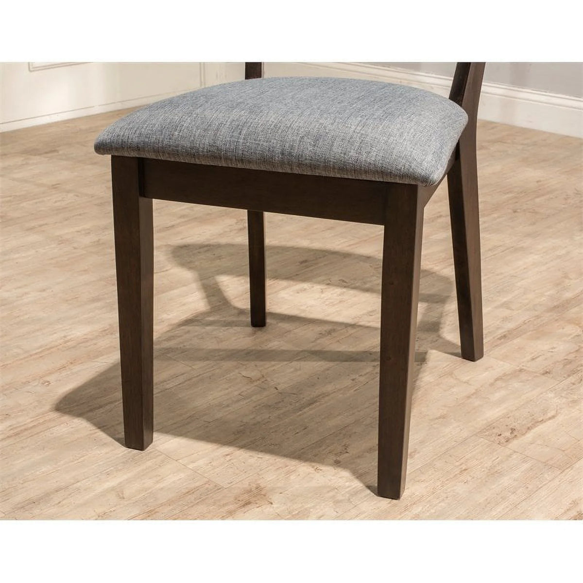 Gray Wood Rectangle Dining Table Metal Base E829345