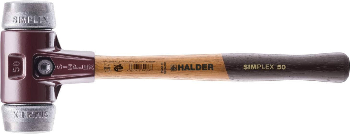 2.36 inch 68.78 oz Mallet with Aluminum Inserts and Cast Iron Housing I790