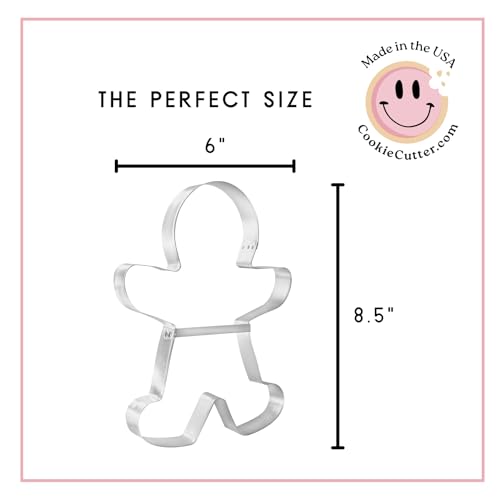 XL Gingerbread Man Cookie Cutter 8.5 in Stainless Steel E1334