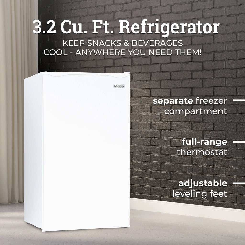 3.2 Cu. Ft. Refrigerator with Freezer, White F402