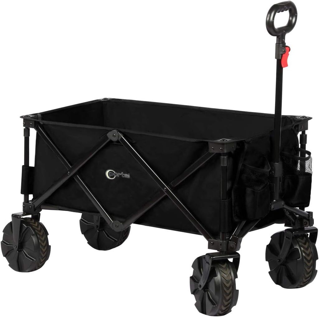 Blue Collapsible Folding Utility Wagon Cart with 8 inches Wheels P62418