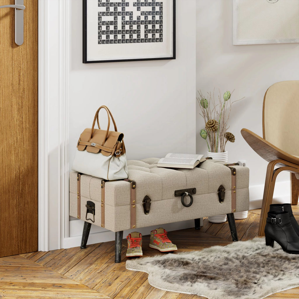 Modern Upholstered Storage Ottoman N53348