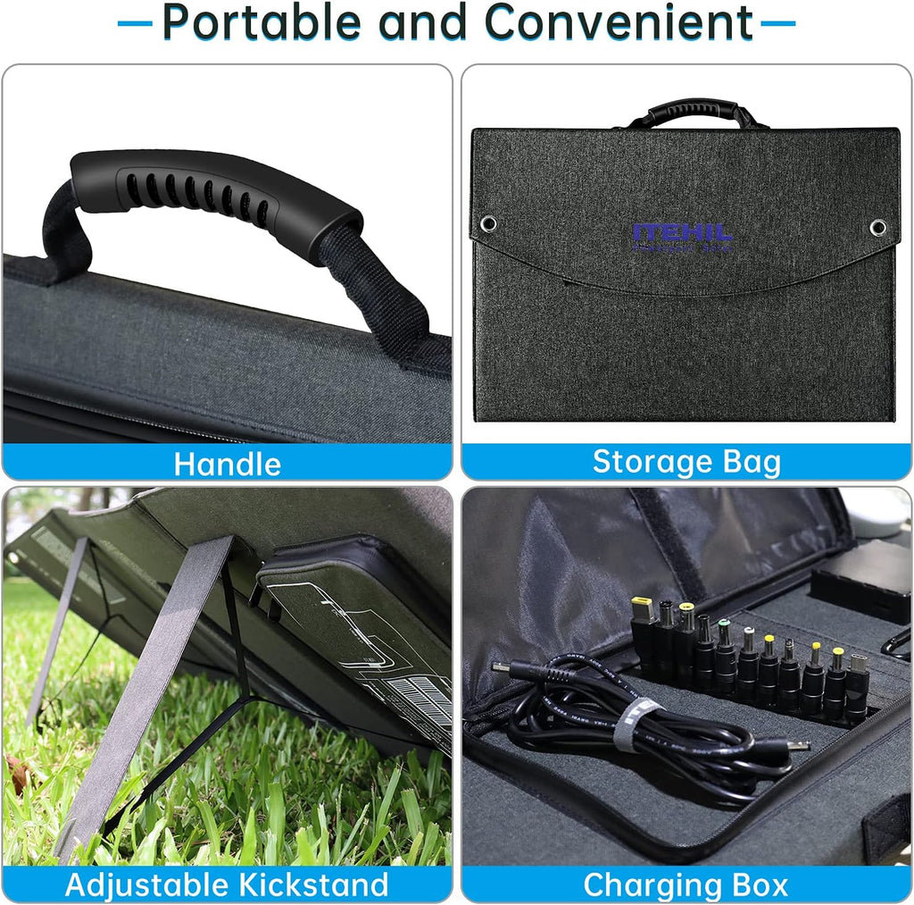 100W 18V Monocrystalline Portable Solar Panel Charger E69767