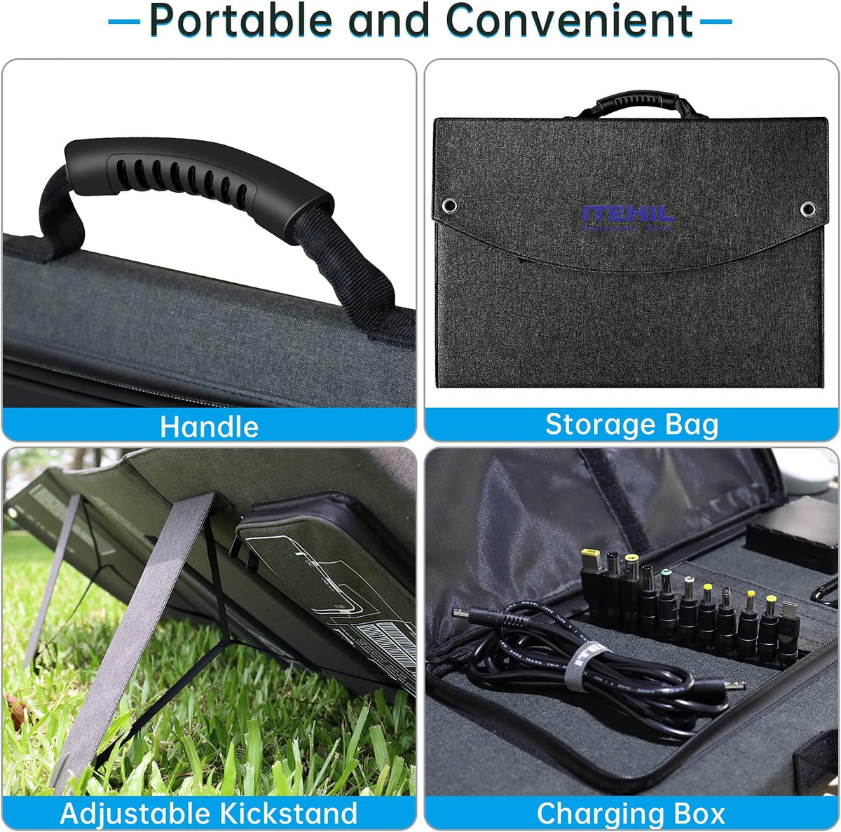 100W 18V Monocrystalline Portable Solar Panel Charger E69767
