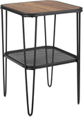 Square Side Accent Table, 16 Inch, Dark Walnut P683603