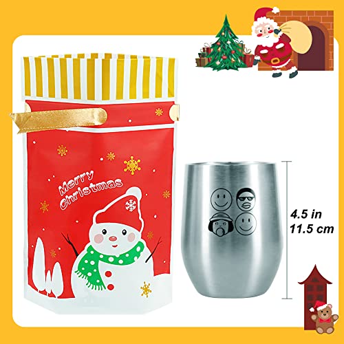 30 Pc Foil Drawstring Christmas Gift Bags Assorted Sizes R19425