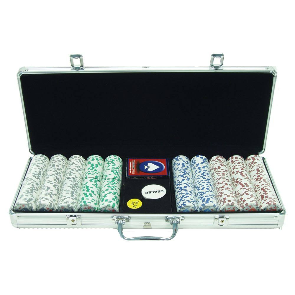 500 11.5g Poker Chip Set with Aluminum Case G38940