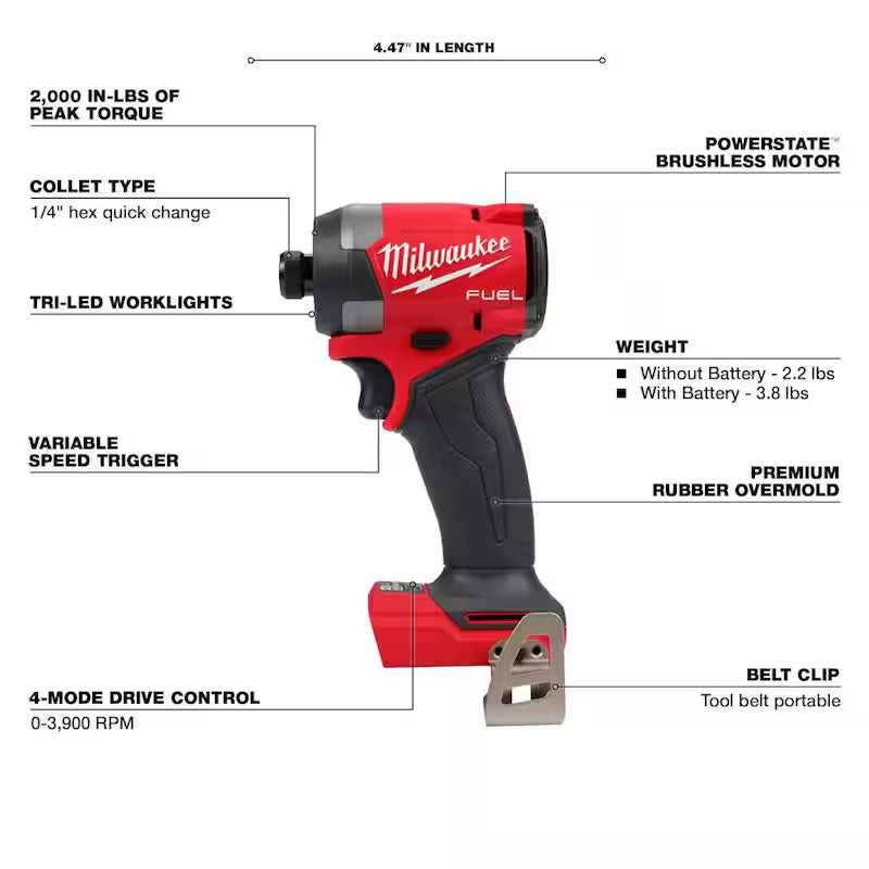18-Volt Lithium-Ion Brushless Cordless Combo Kit (5-Tool) with Rocket Light M15550