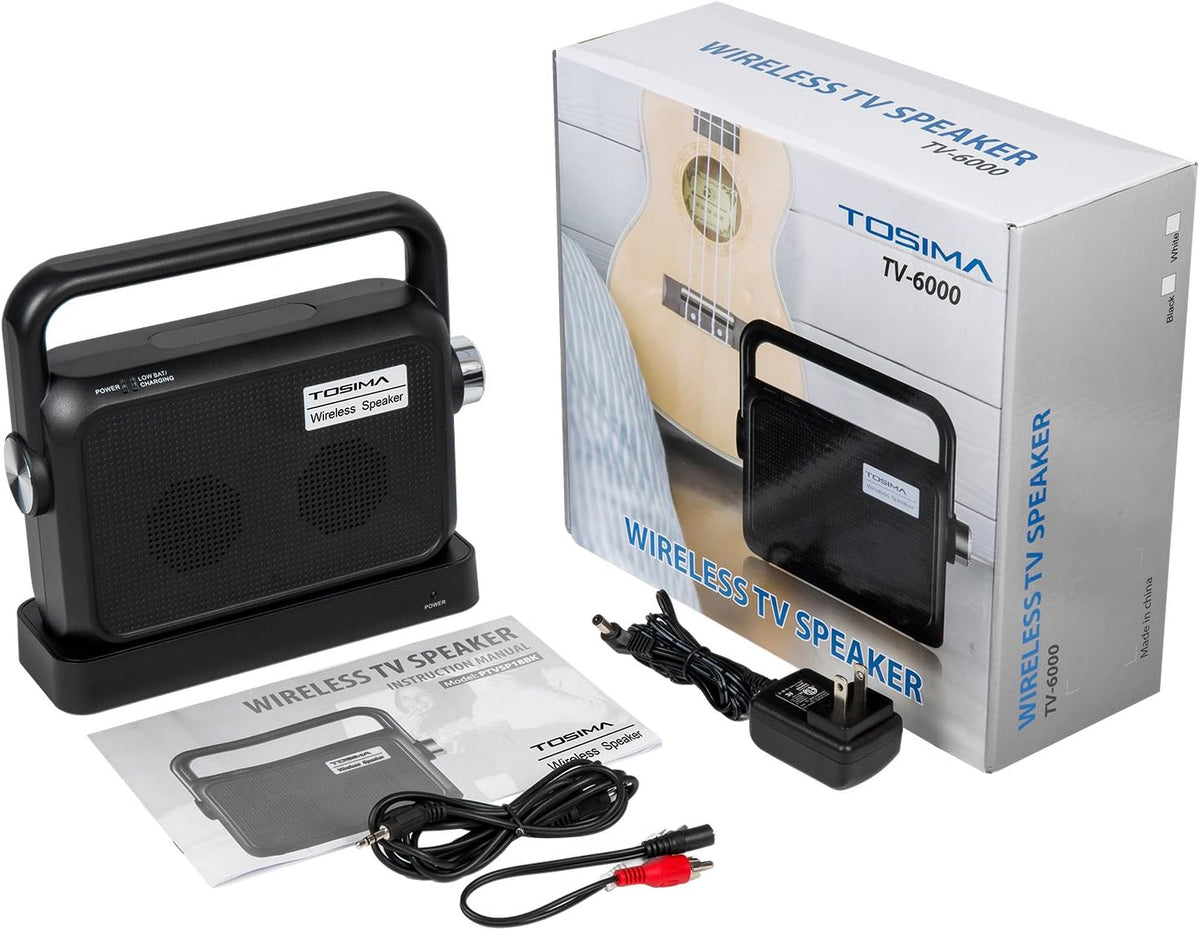 Portable Wireless TV Speakers with Headset Jack A786540