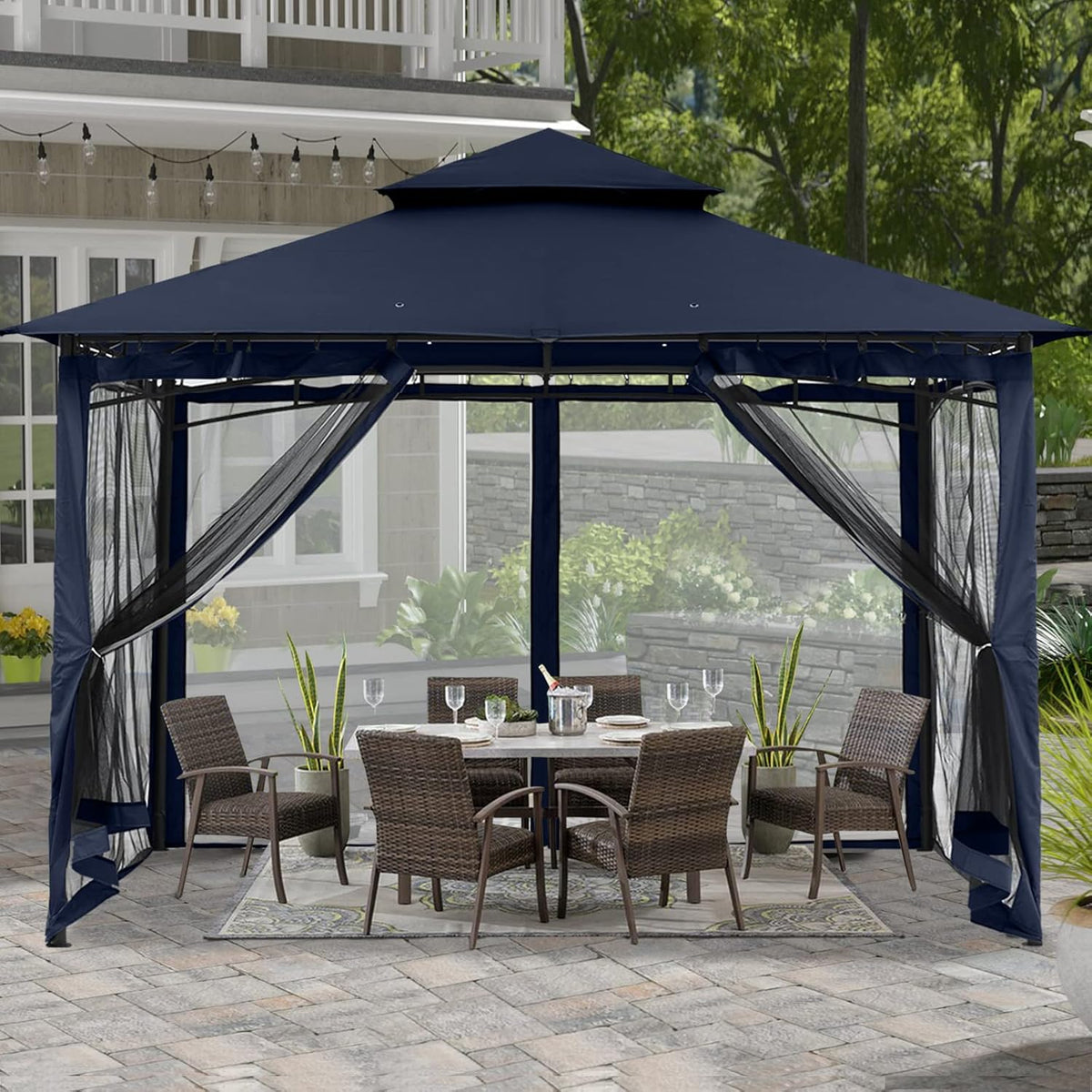 10x12 Gazebo with Netting S481120