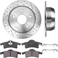 305mm 5 Lug Rotors + Ceramic Brake Pads + Clips X604817
