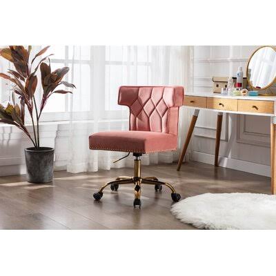 Pink Velvet Task Chair Y2808