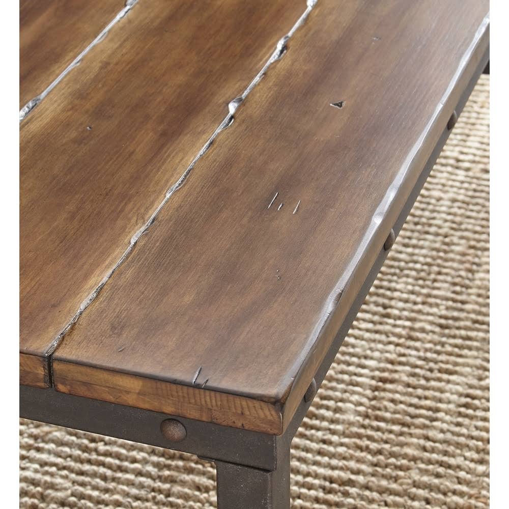 Brown Industrial Chairside Table N6575