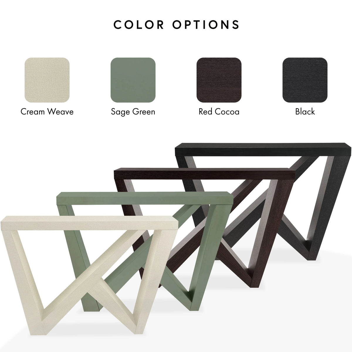 Contemporary Decorative Console Table with W-Shaped Legs B361181
