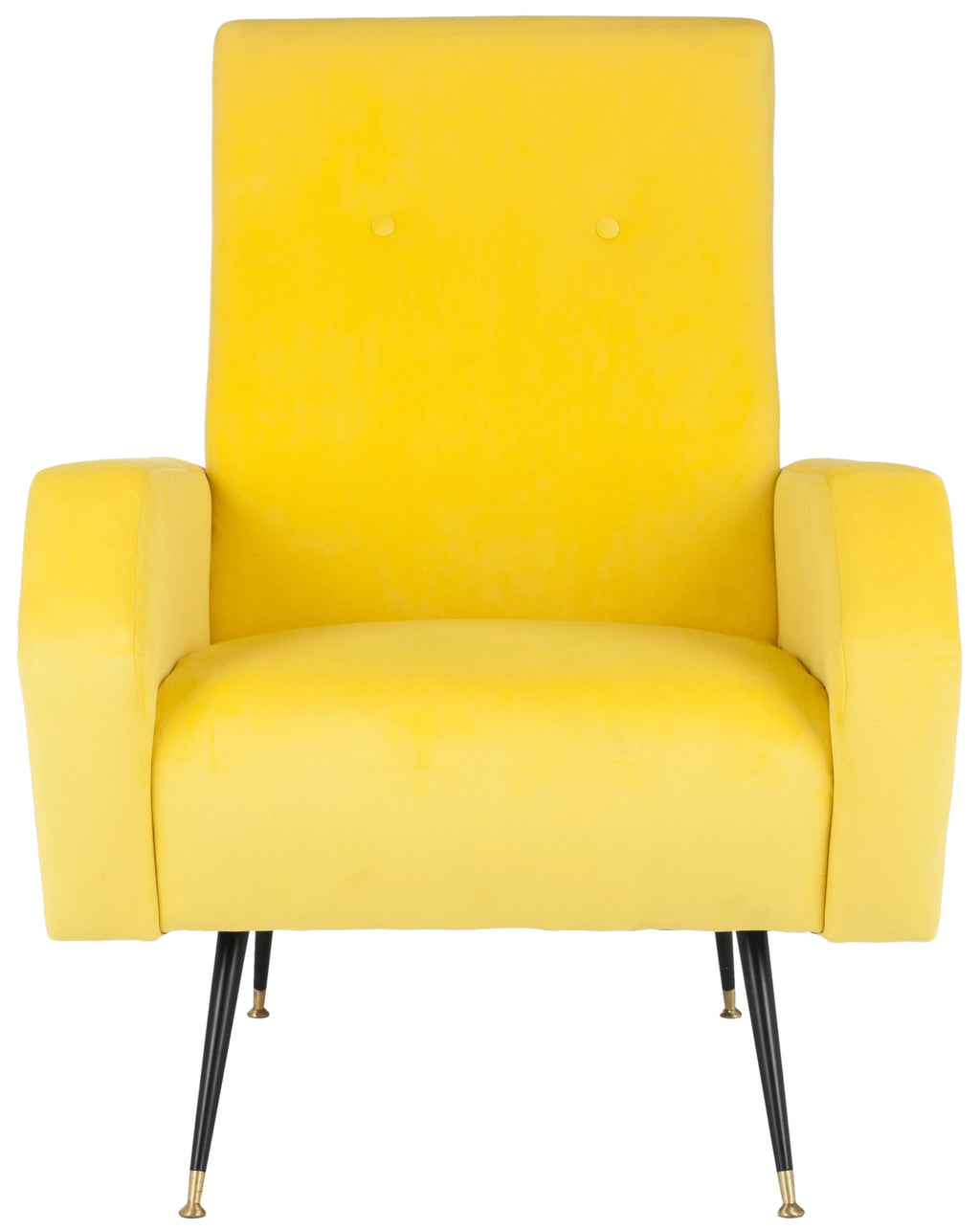 Yellow Velvet Accent Chair I1676