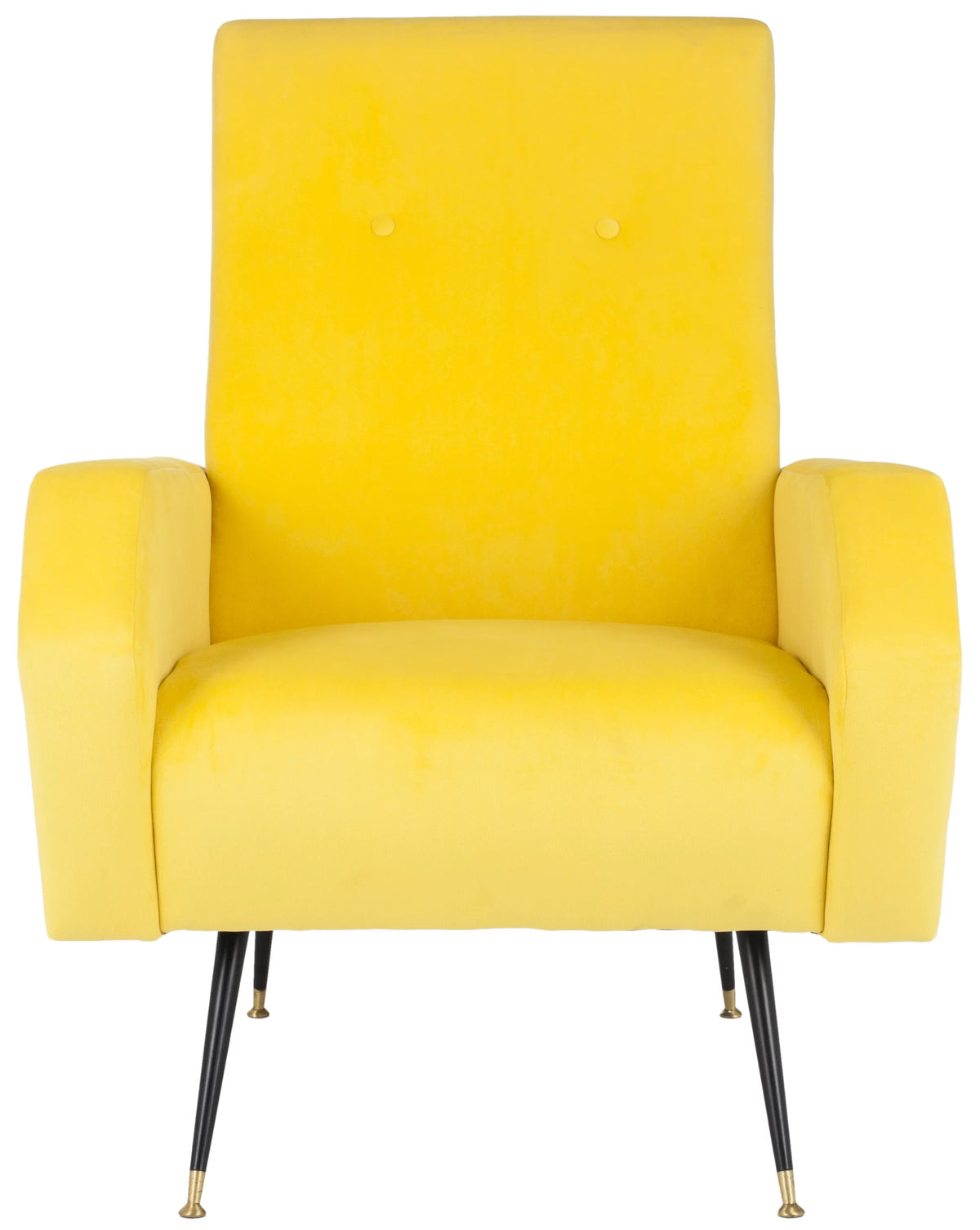 Yellow Velvet Accent Chair I1676