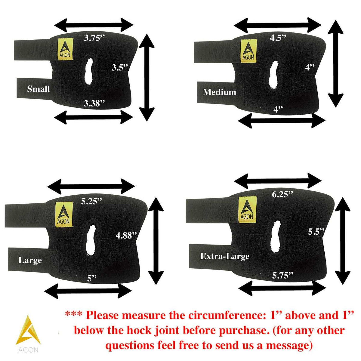 Dog Rear Hock Joint Brace Compression Wrap With Straps B2817