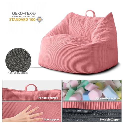 Black Memory Foam Bean Bag Chair W691