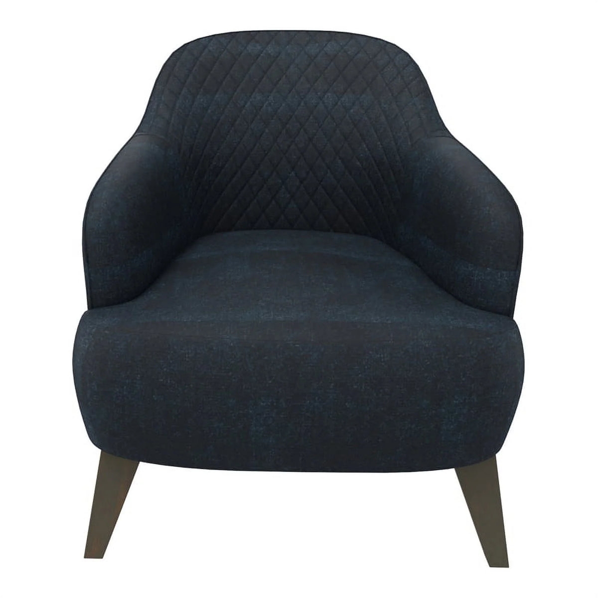 Navy Fabric & Wood Armchair J30650