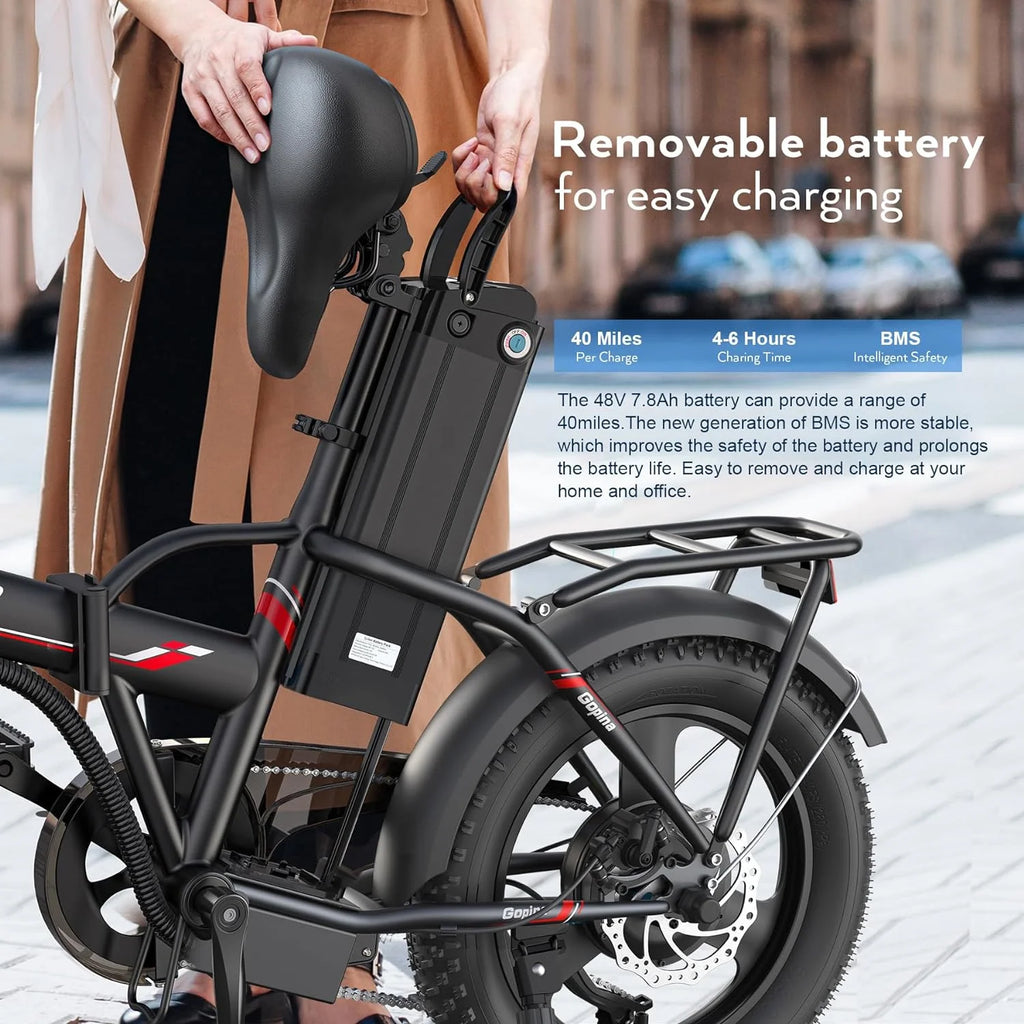 350W Folding Electric Bike 16 x 3.0 Fat Tire B682