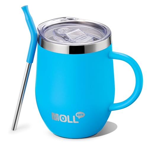 12 oz Stainless Steel Insulated Tumbler with Lid and Straw Q675818