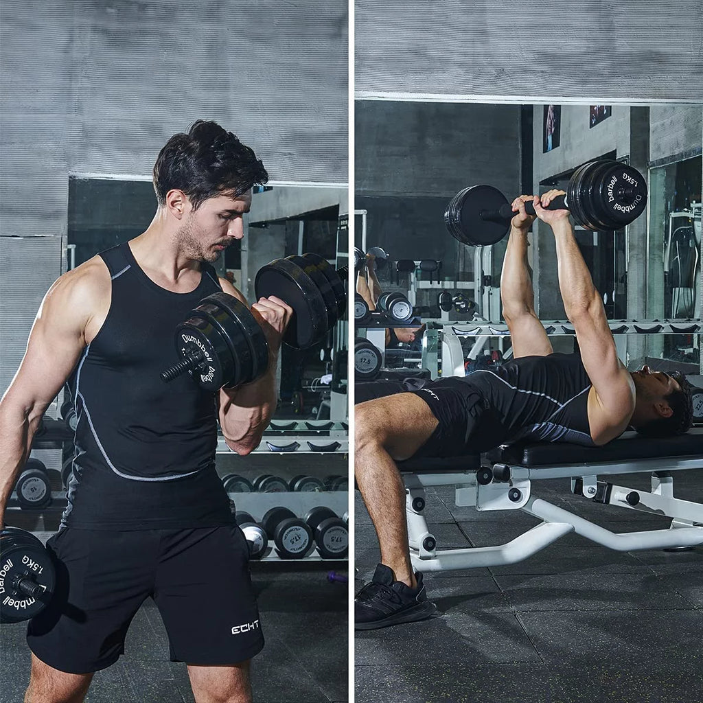Adjustable Dumbbell Barbell 2 in 1, 22lbs H854299