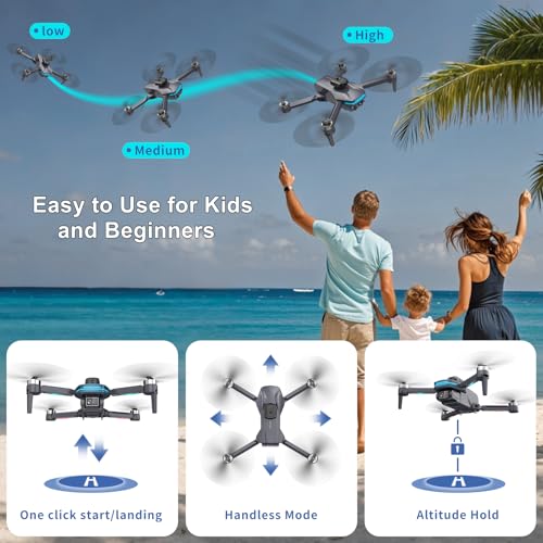 Remote Control FPV Drone with 1080P Camera, Foldable Quadcopter with Carrying Case O6032