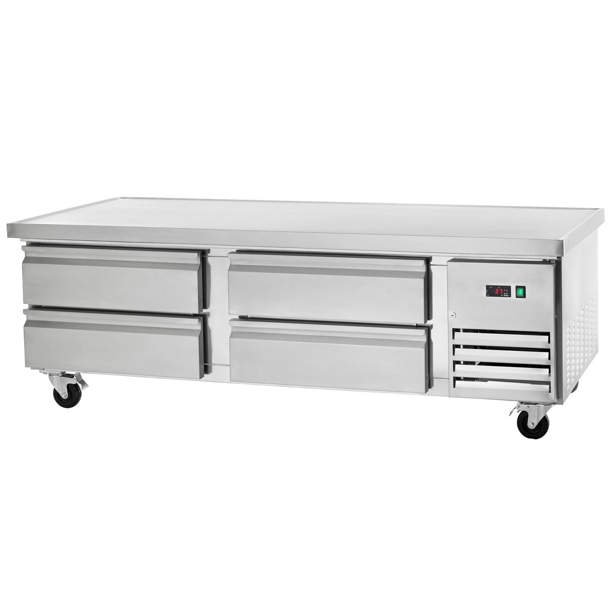 74" Four Drawer Stainless Steel Refrigerated Chef Base Q297403