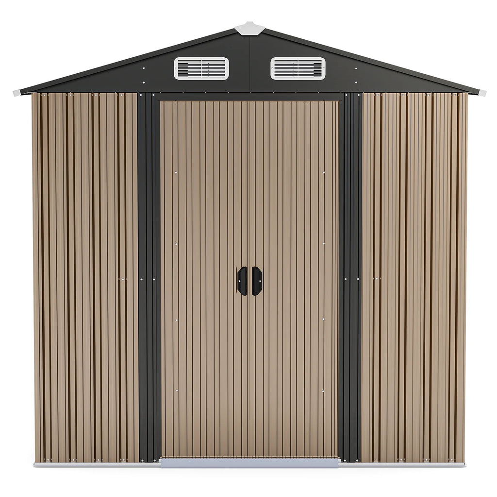 6 x 4 FT Waterproof Metal Outdoor Storage Shed F5684