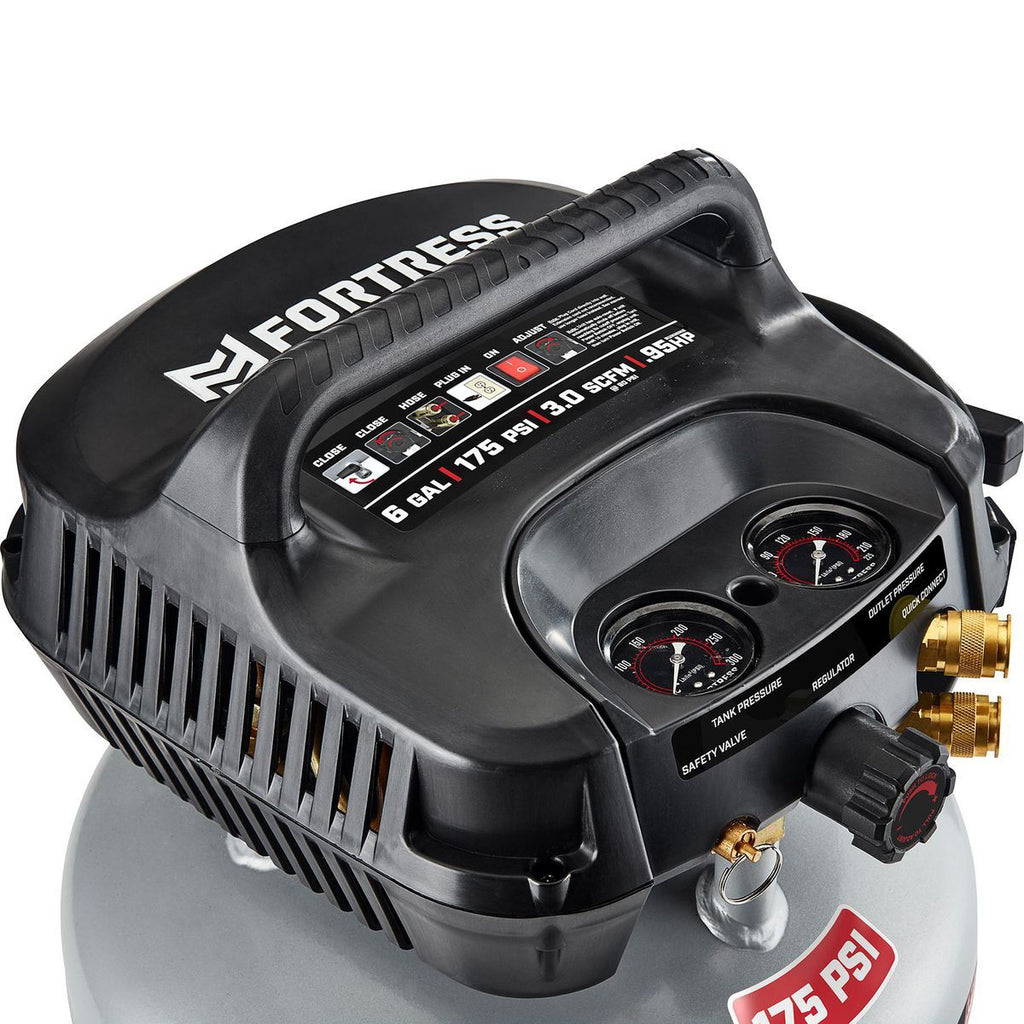 6 Gallon 175 PSI Oil-Free Pancake Air Compressor Y550