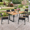 7 Pc Patio Dining Set with Umbrella Hole V809