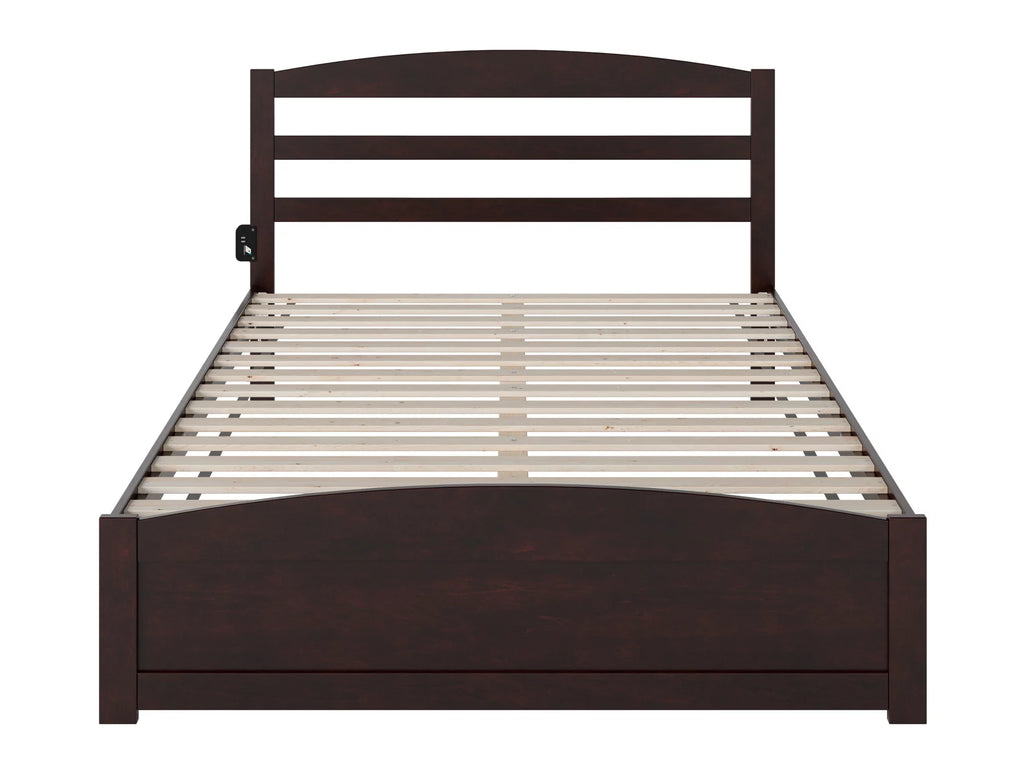 Queen Wood Platform Bed Frame with Headboard and Footboard M11418