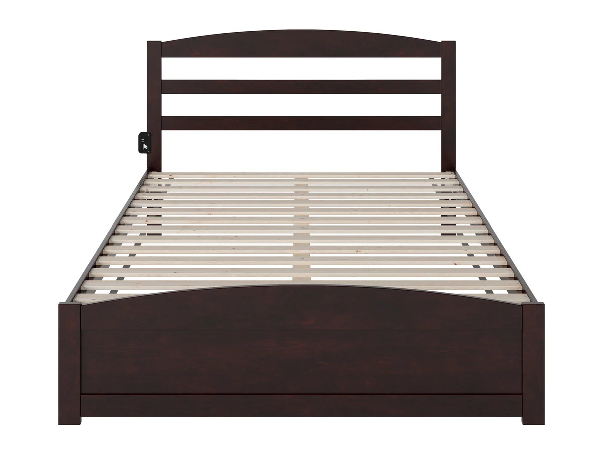 Queen Wood Platform Bed Frame with Headboard and Footboard M11418