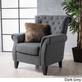 Grey Tufted Fabric Club Chair V941