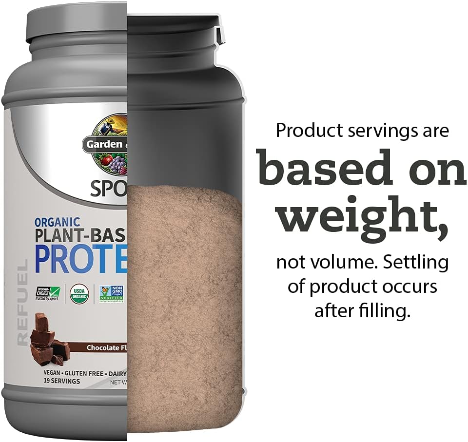 Organic Vegan Chocolate Plant Protein Powder, 19 Servings Pack of 2 U560818