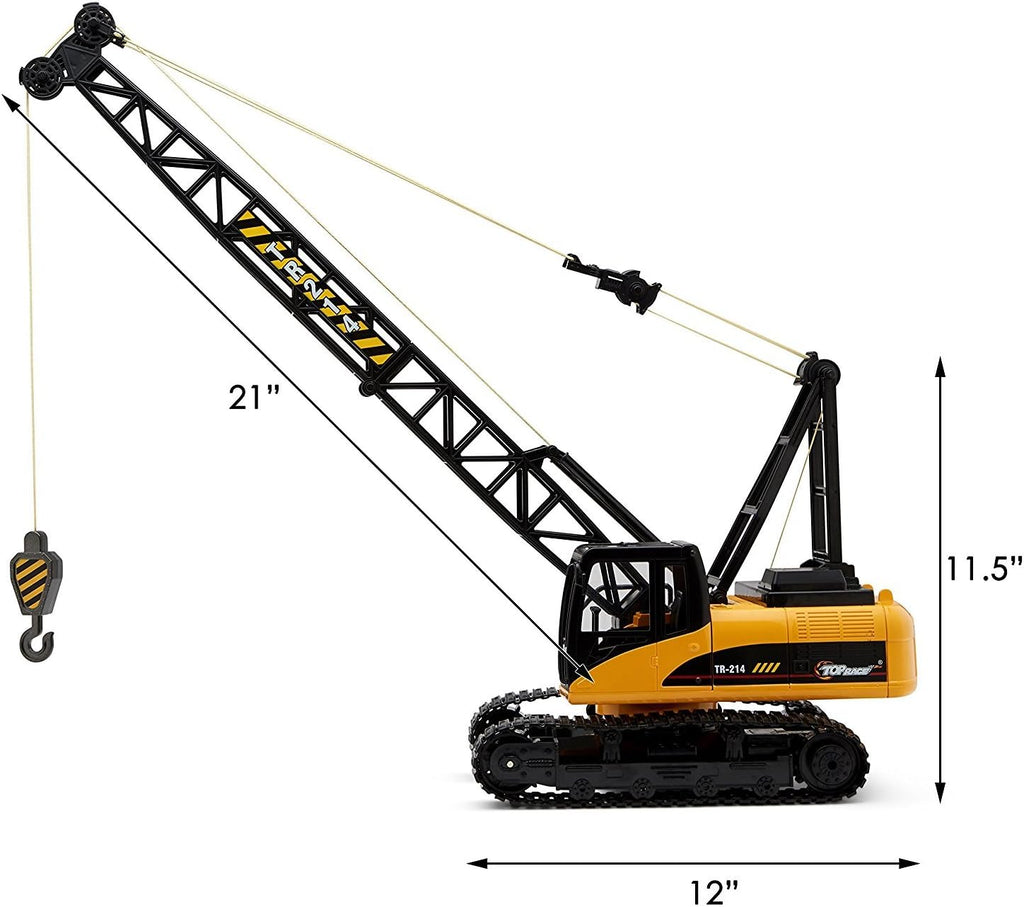 15 Channel 1:14 Scale Battery Powered RC Construction Toy Crane E32569