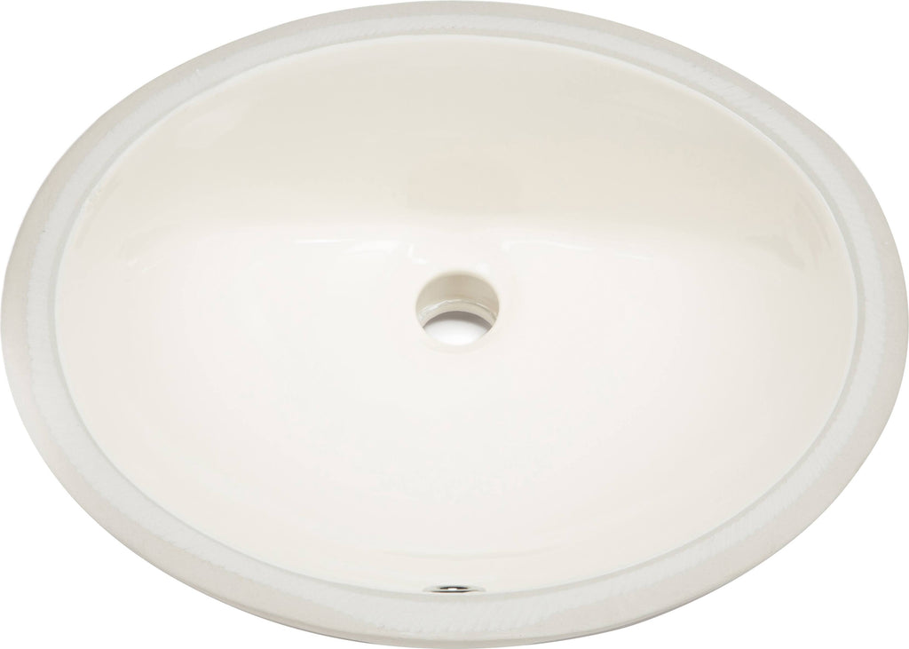 19.75 in. Oval Undermount Sink Set Biscuit A76948
