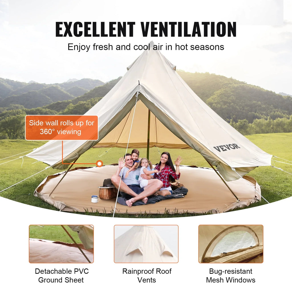Cotton Canvas Waterproof Bell Tent H933763