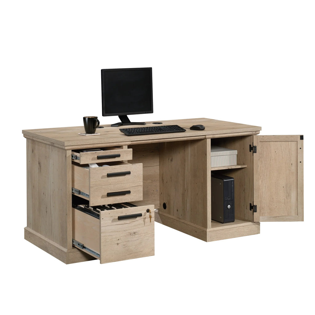 60" Engineered Wood Double Pedestal Desk I445803