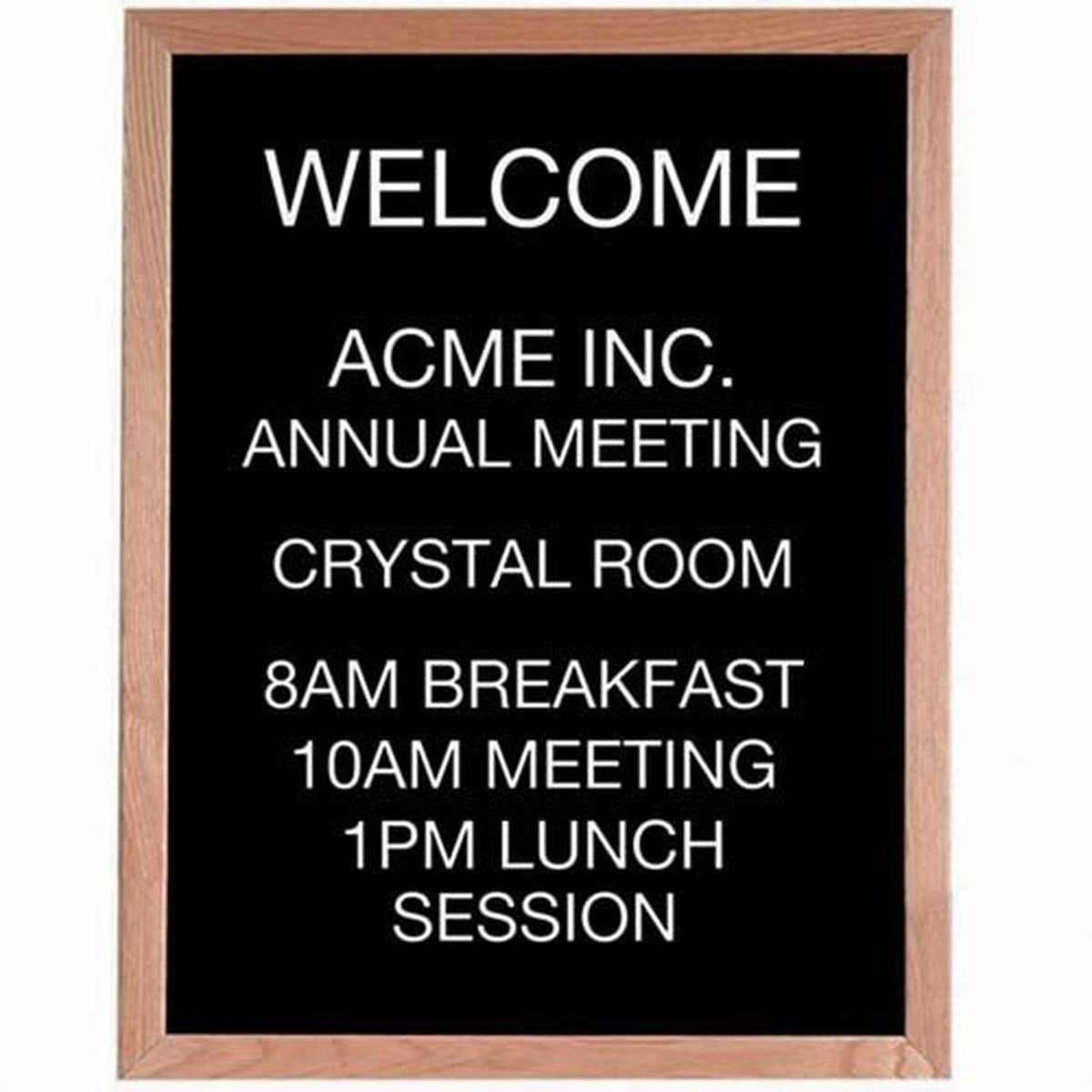 Wood and Felt Changeable Letter Board W89555