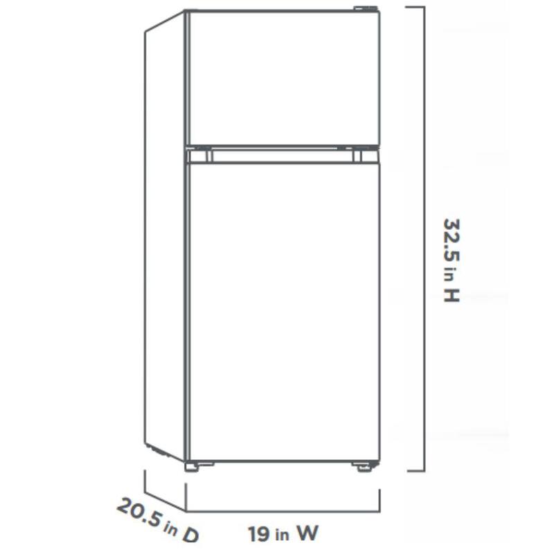 White 2-Door Mini Refrigerator with Freezer B2153