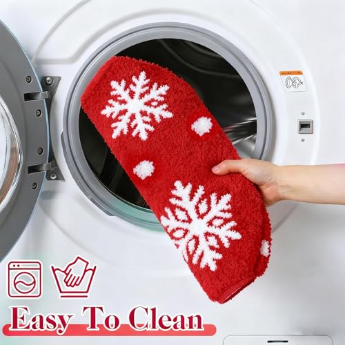 Red White Snowflake Toilet Seat Cover T5522