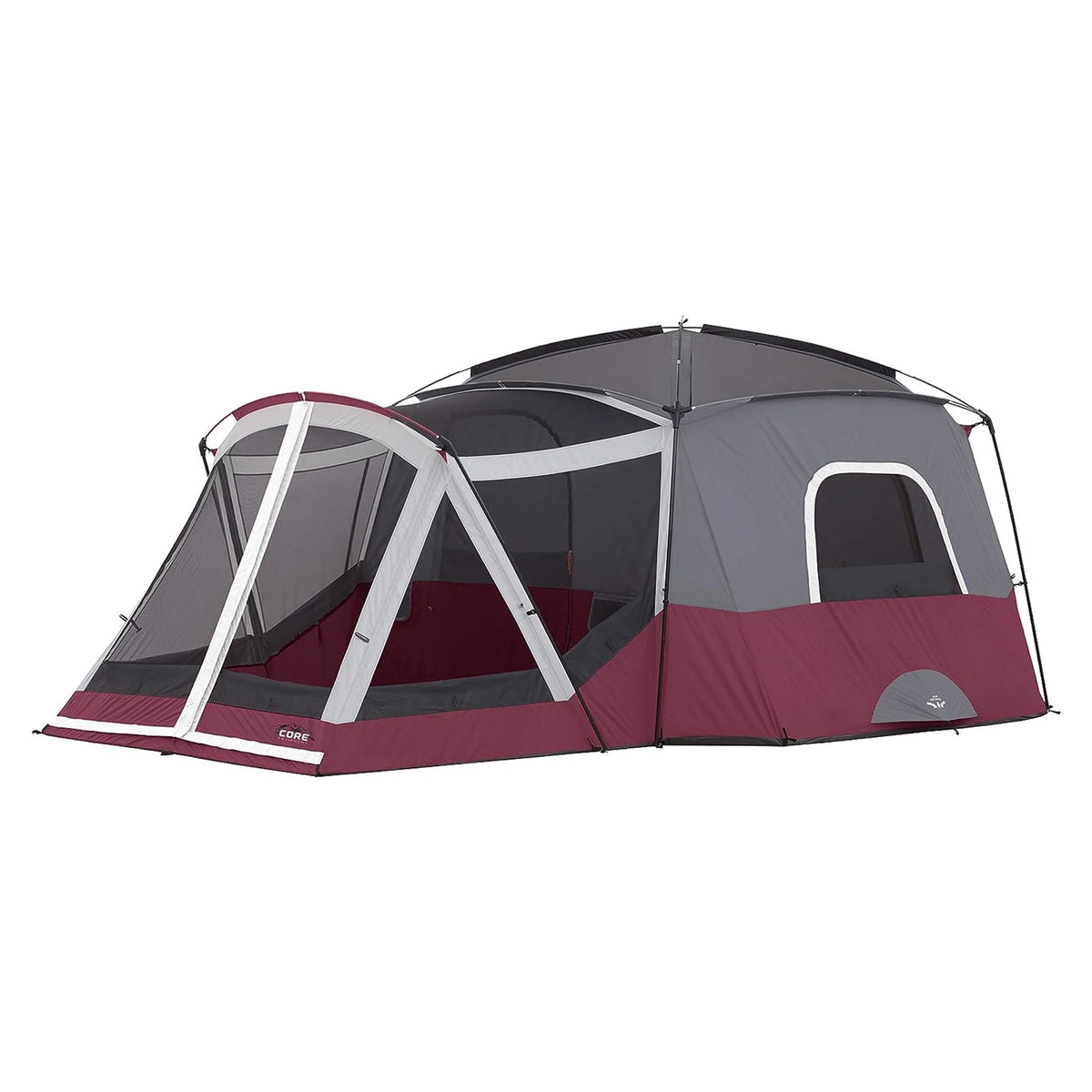 11-Person Camping Cabin Tent with Screen Room, Red X561