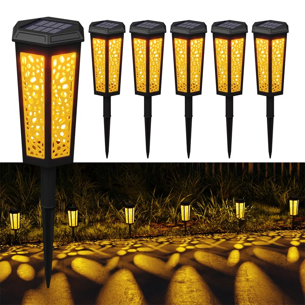 6 Pack Color Changing Solar Pathway Lights Q925845
