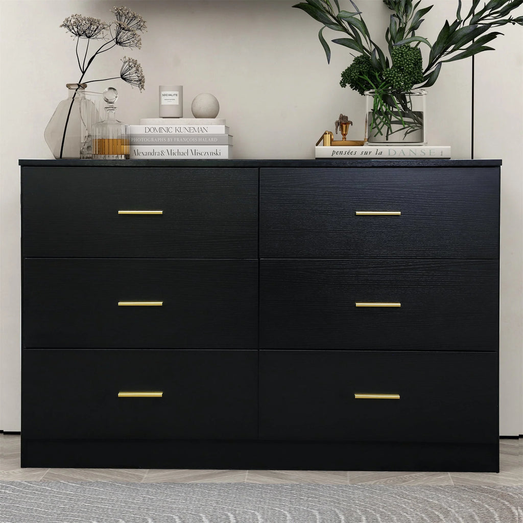 White 6 Drawer Dresser L8822