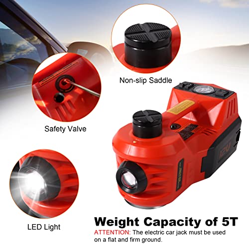 5 Ton Electric Hydraulic Car Jack Kit with LED Light N5381
