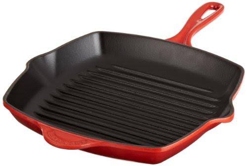 Enameled Cast-Iron Square Skillet Grill N430